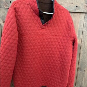 Men's Quilted Red Sweater